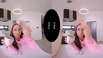 Petite Vrush girl Vinna Reed gets her tight pussy pounded in VR