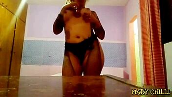 mary chilli strips on webcam