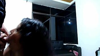 Husband cumshots in his wife's ass over hotwife tattoo in cuckold video