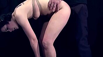 Femdom BDSM: Cute slut gets a painful blowjob and humiliates herself