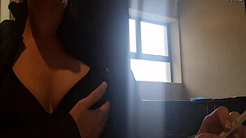 Nerd Takes Smoking Break While Studying Solo