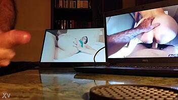 Guy at desk with computer relaxing