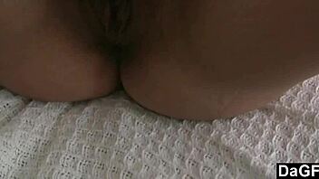 Brunette in glasses toys before fucking