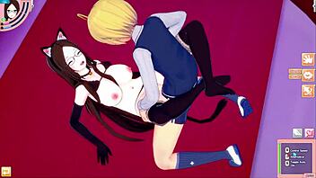 Student Experiences Ecstasy While Fucking Cat-Girl Hard in Cowgirl Position