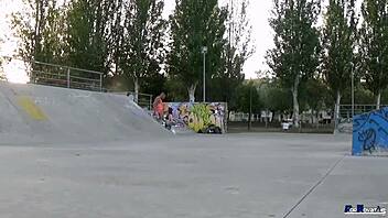 American teen participates in public activity against victor bloom