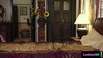 Glamour lesbians eat pussy and scissor with big tits