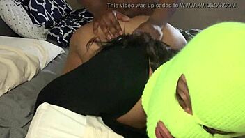 ebony lola j gets hot in bareback gay action with latina ebony black. she loves the intense bareback fucking in this scene.