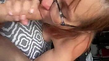 Bookworm BBW sucks that fat uncut cock of mase619 so good