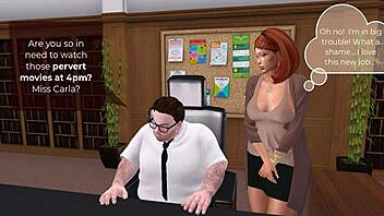 Carla Sucked and Fucked on Desk!