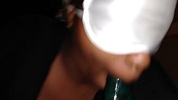 Black MILF gives a blowjob to my cock