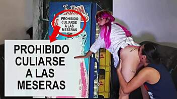 Forbidden fun with waitresses leads to wild orgy