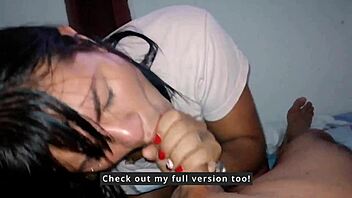 Ts angelique gives intense colombian blowjob