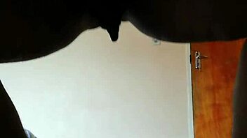 horny ebony shemale works out naked, big ass anal leads to cumshot