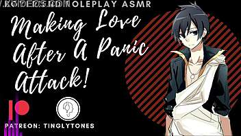 After a panic: Intimate making love with a male voice