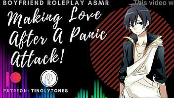 After a panic: Intimate making love with a male voice