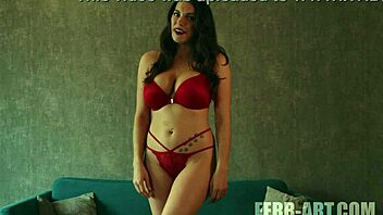 MILF's big tits on full display in a lingerie try-on