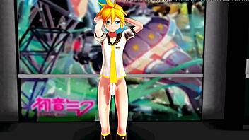 Mmd Animation Featuring Bananas In An Erotic Anime Style.