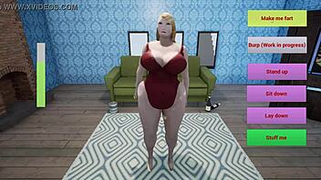 Waifu gameplay with farting and burping in alpha version.