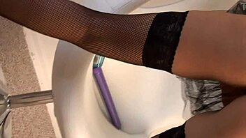 Diamond Decides To Show Off Her Amazing Curves In A Purple Corset