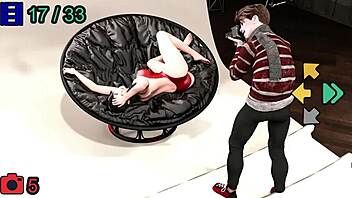 Hardcore game: Monica's big tits and creampie