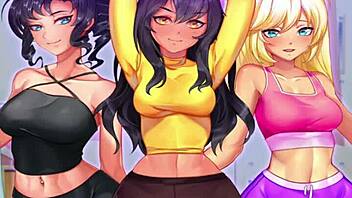 Hot Gym Session Turns Into Wild Cartoon Action With Amateurs