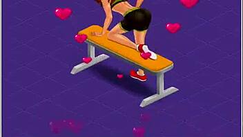 Hot Gym Session Turns Into Wild Cartoon Action With Amateurs