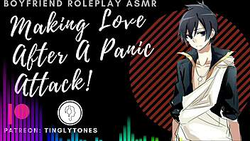 After a panic: Intimate making love with a male voice