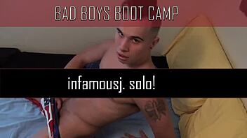 Is this horny twink stroking his cock in bed?