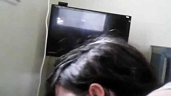 I watch the white girl deepthroat that big black cock