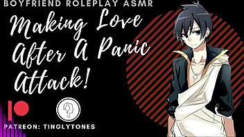 After a panic: Intimate making love with a male voice