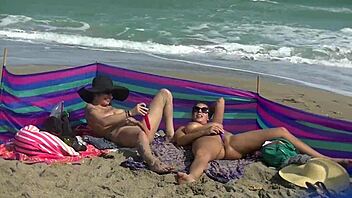 Exhibitionist Wife Nikki Brooks and Ginary Flash at Nude Beach