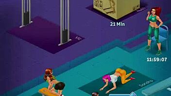 Hot Gym Session Turns Into Wild Cartoon Action With Amateurs