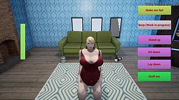 Waifu gameplay with farting and burping in alpha version.