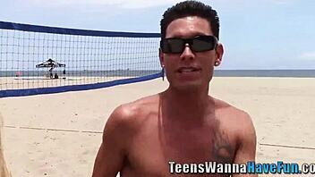 Real Teen 18+ Sucking POV at Wild Party for Facials