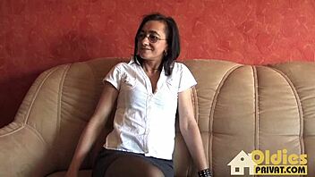 the old german neighbor got wild with lesbian toys in a steamy session.