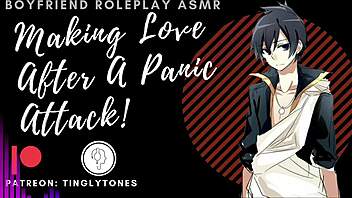 After a panic: Intimate making love with a male voice