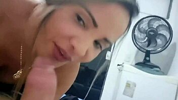 Busty Brazilian beauty Cozinha shows off her big ass and cock-sucking skills