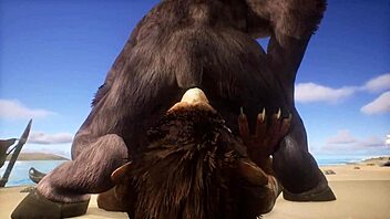 Gay Minotaur and Lion engage in Yiffing and Barebacking - Wild Life