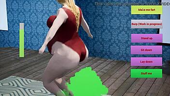 Waifu gameplay with farting and burping in alpha version.
