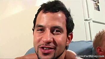 hot blonde twink sucking dick before anal