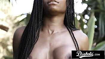 Mya Mays' big tits bounce as she gets fucked from behind