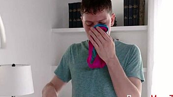 Big tits blonde teen rides stepbrother and gets a blowjob