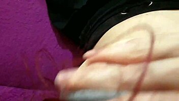 Horny Redhead Rubs Pussy To Huge Orgasm In Lingerie And Stockings