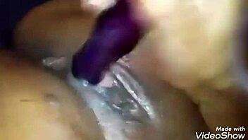 does she squirt hard with that dildo in her ass?