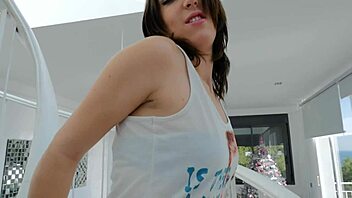 Watch Liz Rainbow Deepthroat That Huge Cock in POV and Swallow Cum!