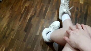 Horny Redhead Rubs Pussy To Huge Orgasm In Lingerie And Stockings