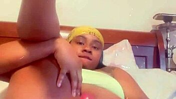 i masturbate my wet ebony ass with dildo toys