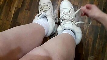 Horny Redhead Rubs Pussy To Huge Orgasm In Lingerie And Stockings