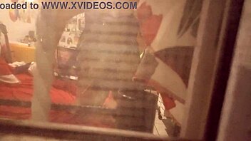 my aunt left curtains open after shower 😏