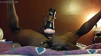 Masturbation and prostate play in solo video